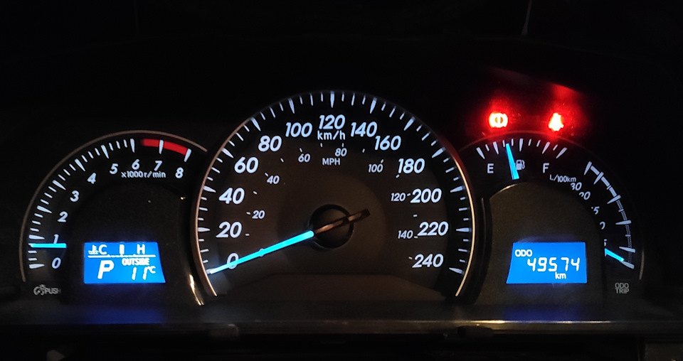 Правильна приладка для Camry USA з км/год, Цельсіями та Км 3