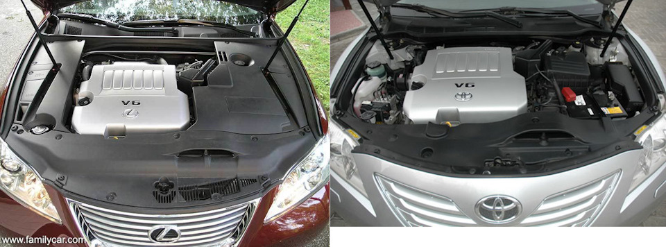 Підкапотний пластик від Lexus ES на Camry 40 3.5L 1