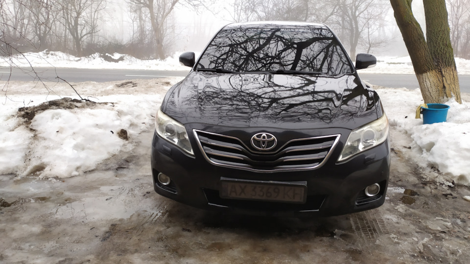 Тонування вкладки для державного номера Toyota Camry 1