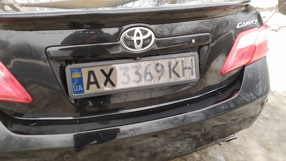 Тонування вкладки для державного номера Toyota Camry 2