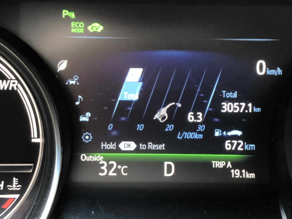 Витрата палива Camry XV70 hybrid. Прийшла спека, з нею і витрата. 1