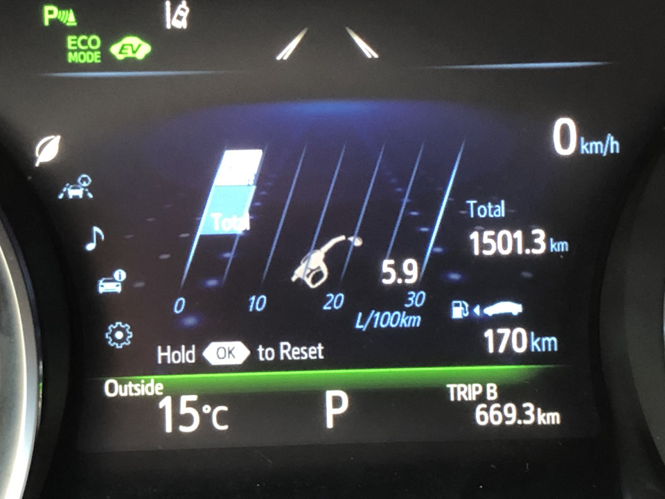 Витрата палива Toyota Camry Hibrid 1