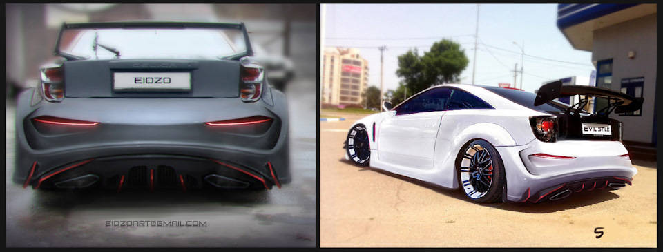 Celica T231, Особистий дизайн заднього бампера. (Done) (Eidzo Wide Body k1) 1