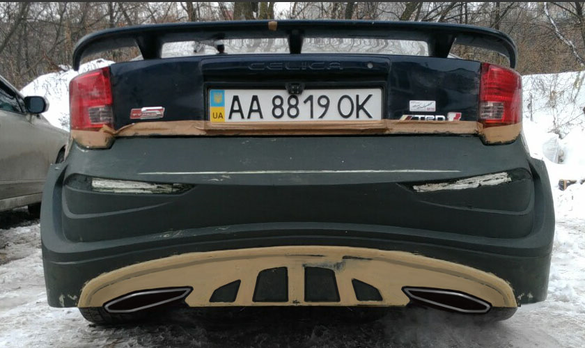 Celica T231, Особистий дизайн заднього бампера. (Done) (Eidzo Wide Body k1) 4