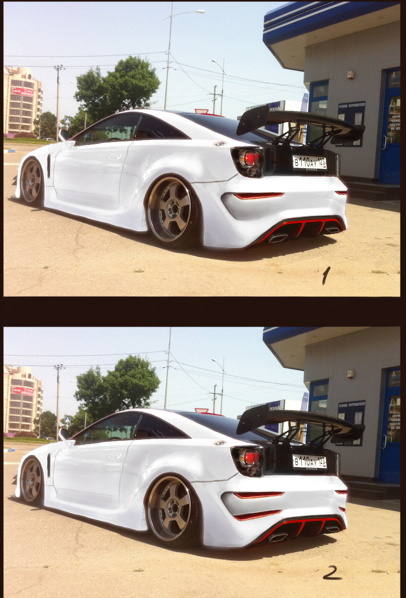 Celica T231, Редизайн. Задній бампер_#1.(Eidzo Wide Body k1) 3
