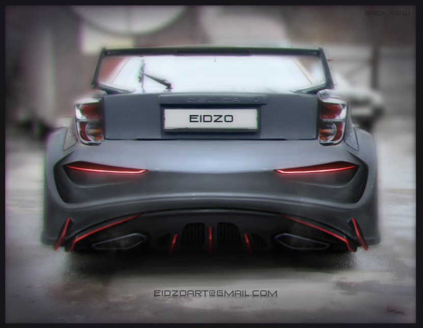 Celica T231, Редизайн. Задній бампер. #2-4(Eidzo Wide Body k1) 1