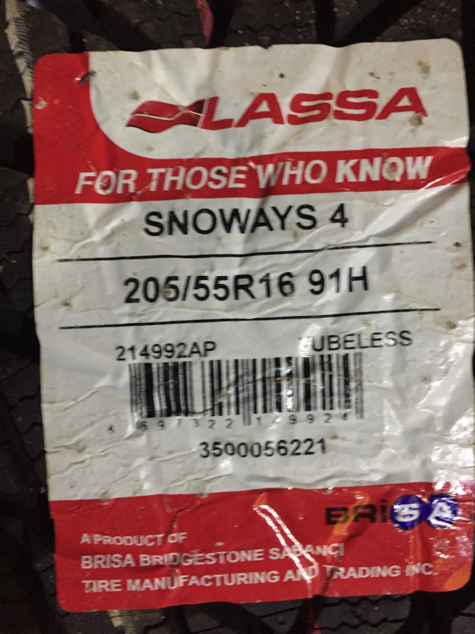 Зимова гума Lassa Snoways4 3