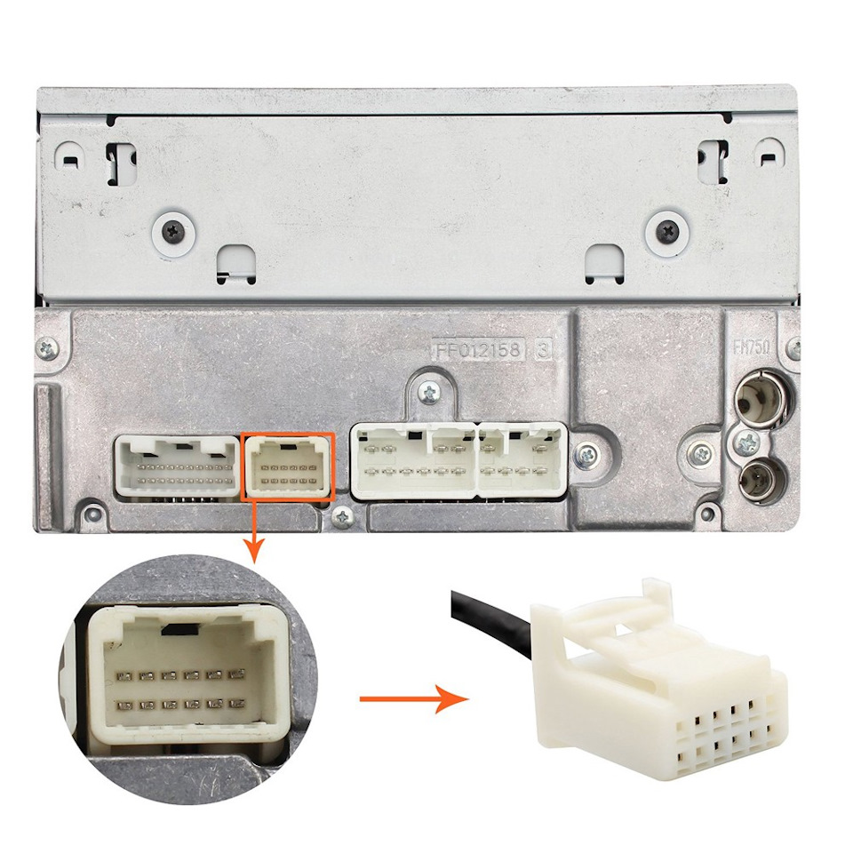 USB u AUX у штатне ГУ Corolla 140 5