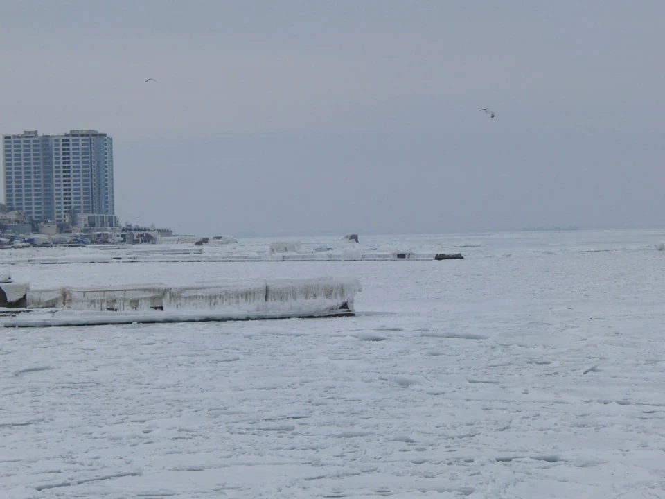 Крижане зимове море в Одесі 2012
