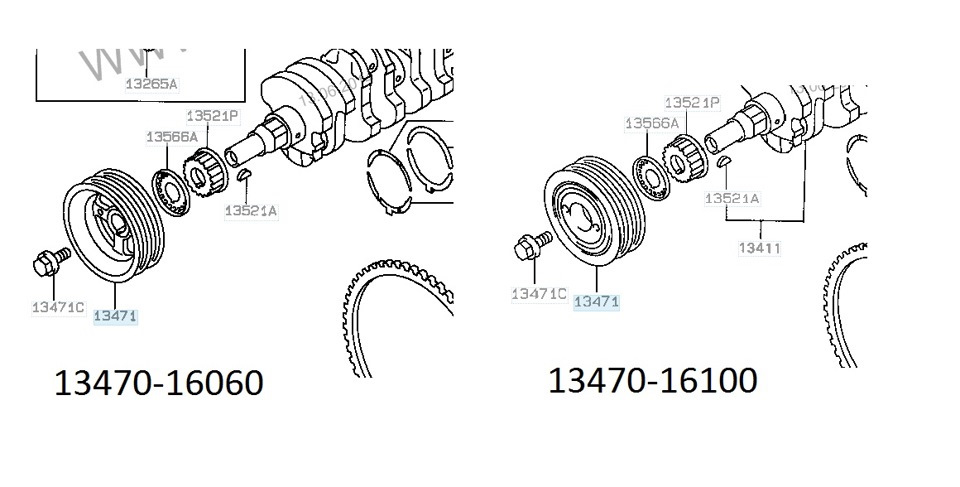 Шків колінвалу 4A-FE та Geely CK, вага та інше. 1