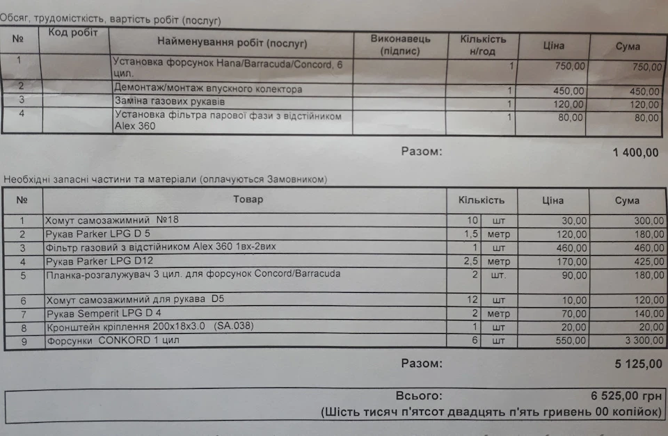 З'їздив на налаштування ГБО, засудили форсунки та шланги