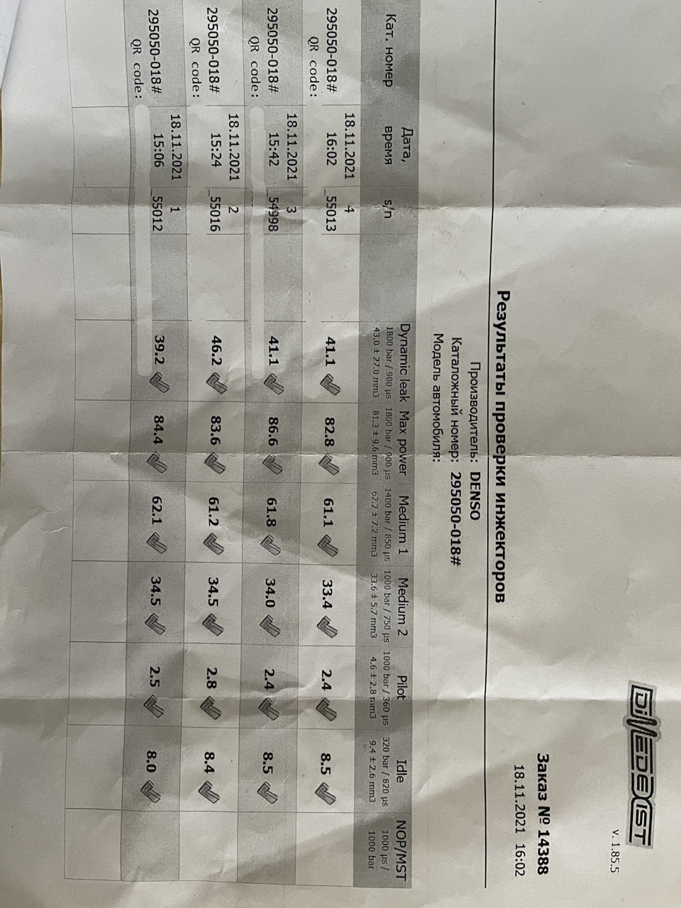 Діагностика форсунок. Продовження 1