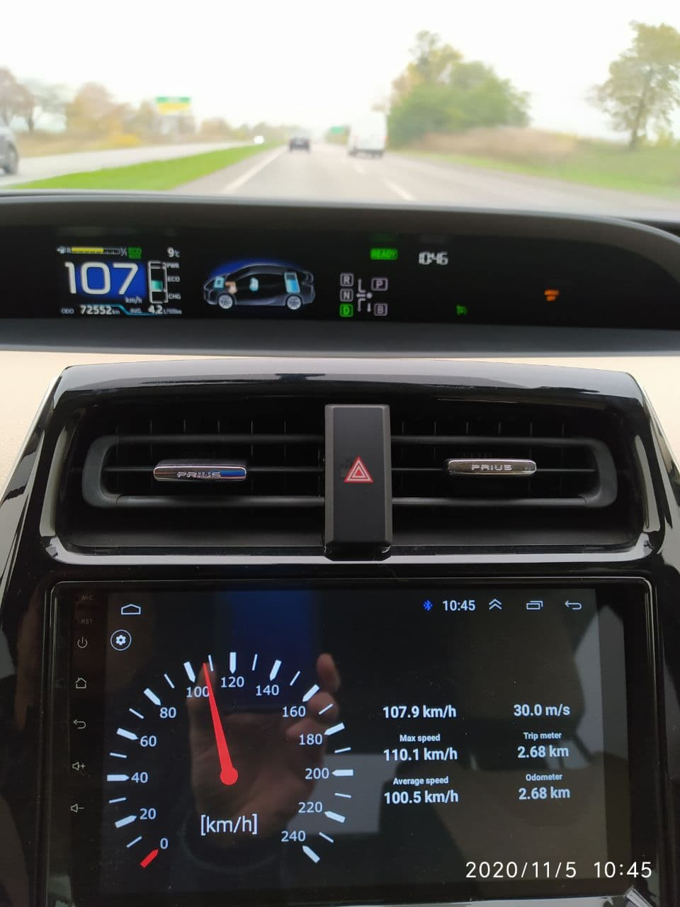 Показання спідометра та GPS 2