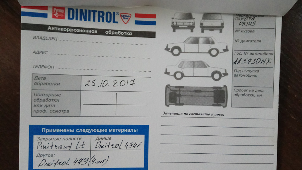 Зробив повний антикор Пріусяке 1