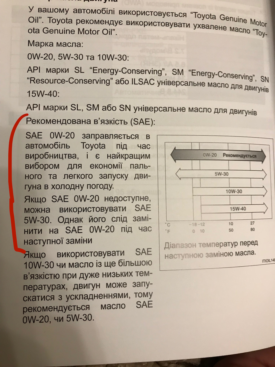Питання про в'язкість мастила при ТО 2