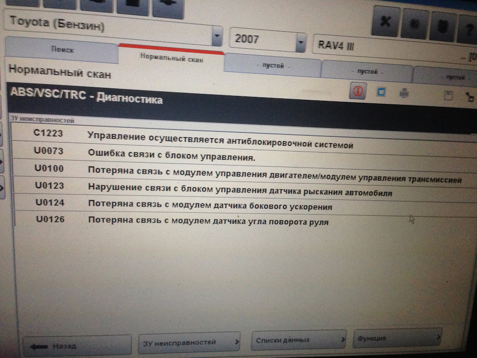 Помилки на панелі приладів під час руху 2