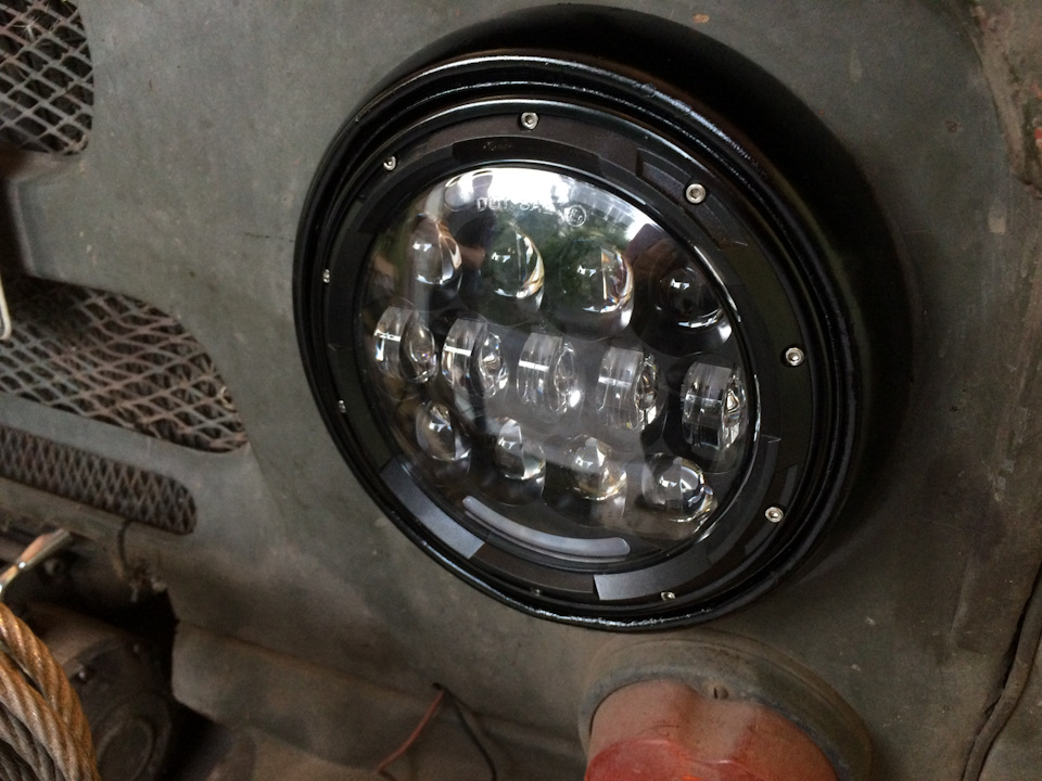 LED Фари 7 для уаз, нива, Jeep 5
