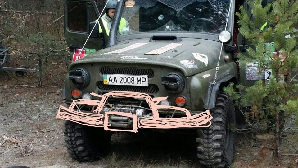 Передній силовий бампер із труби 2