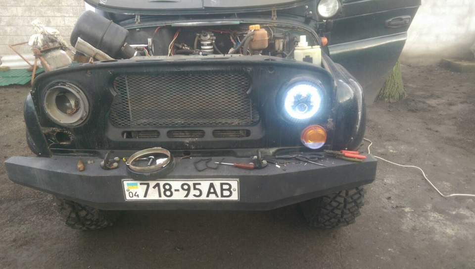Установка Led фар на мій УАЗик 5