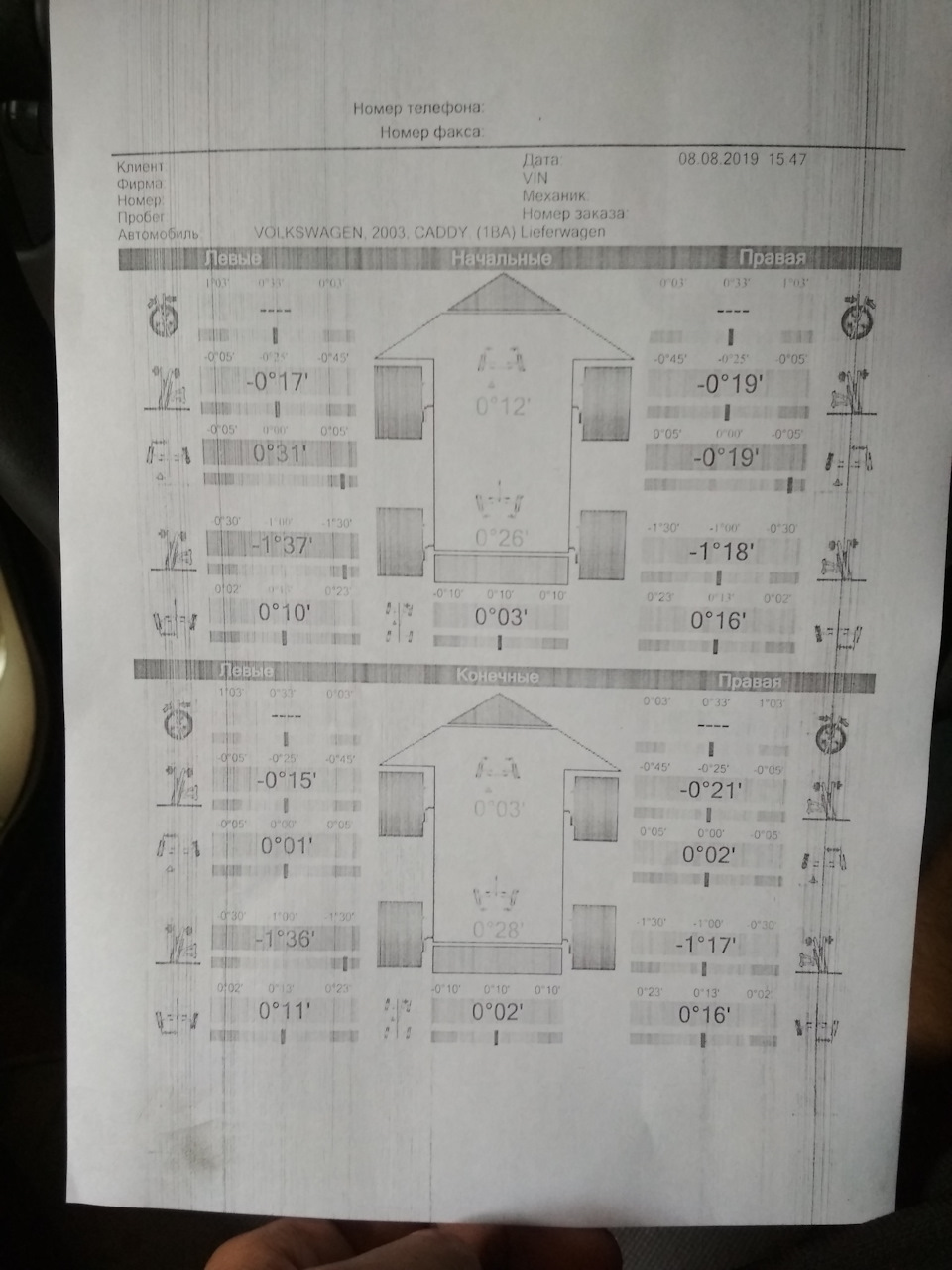 Передні гальмівні колодки та напрямки 1
