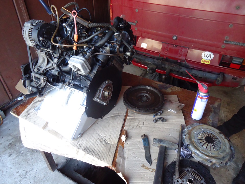 Установка двигуна 1.9 tdi 1Z 1