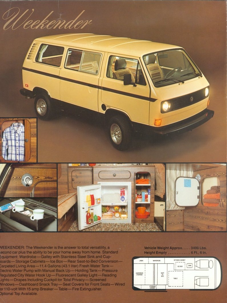 Підбірка рекламних проспектів кемперів VW T3 2