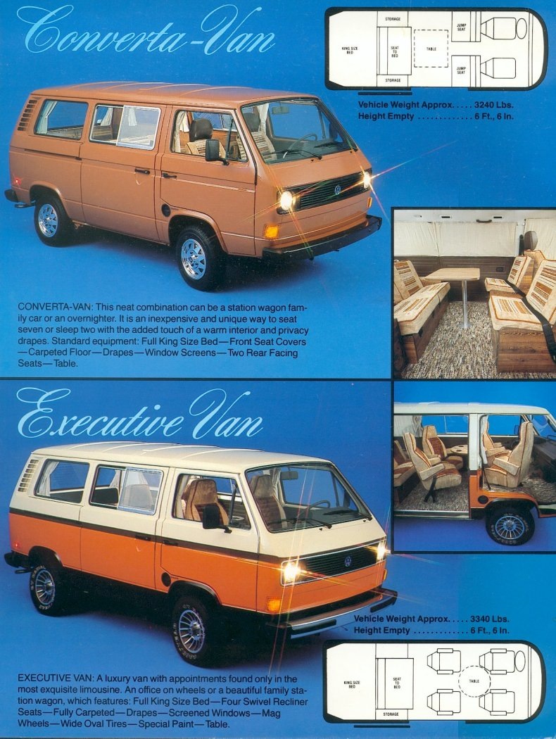 Підбірка рекламних проспектів кемперів VW T3 5