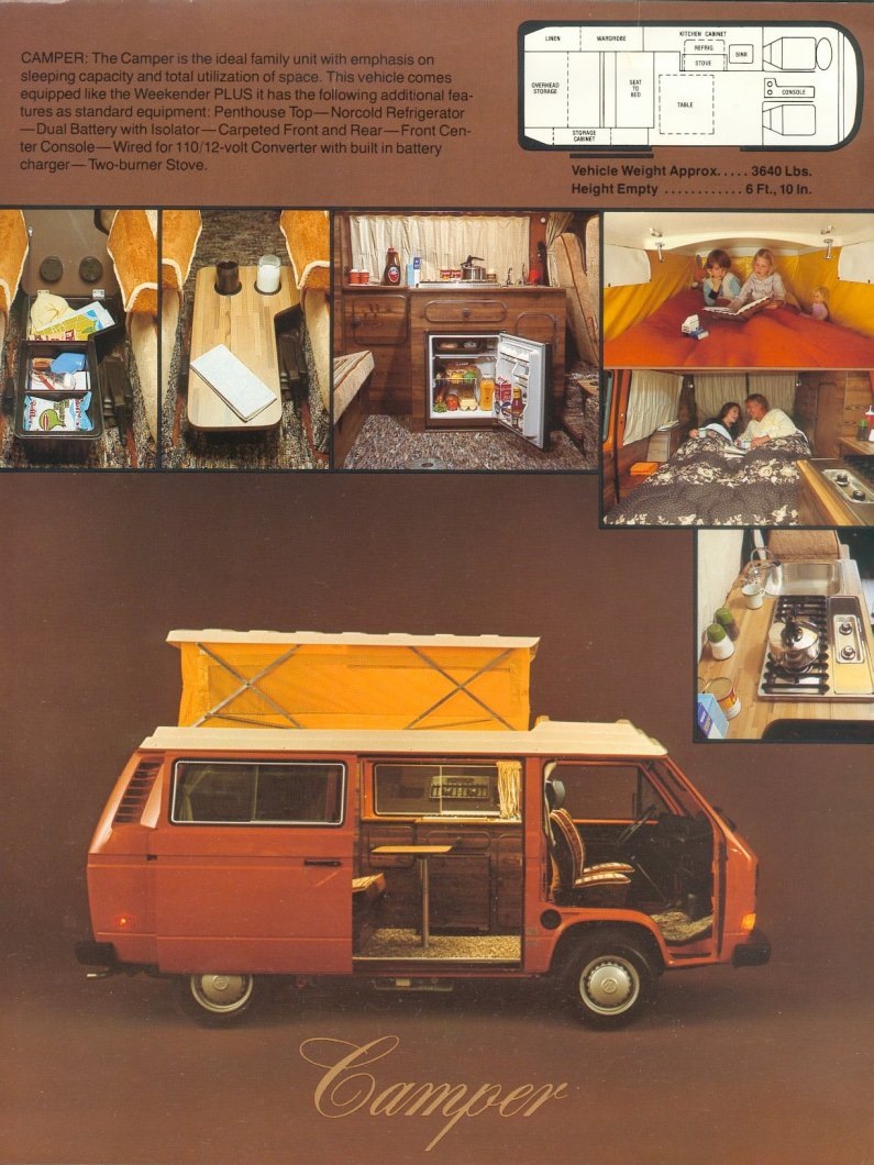 Підбірка рекламних проспектів кемперів VW T3 3