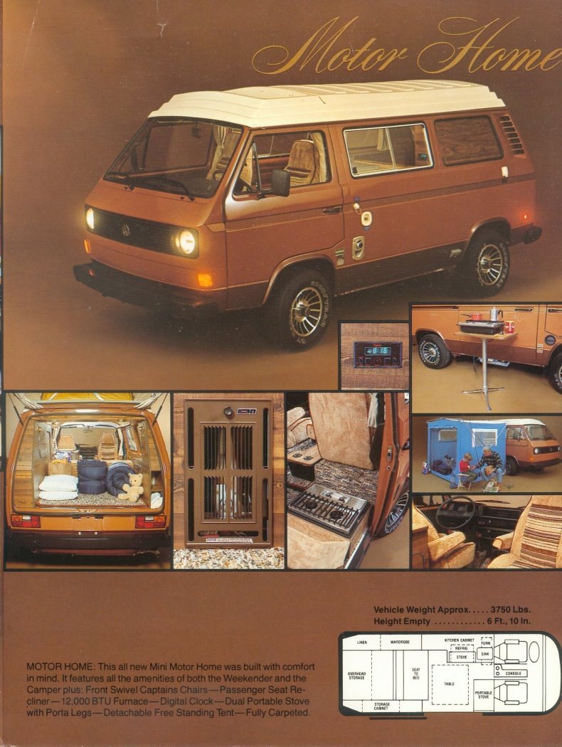 Підбірка рекламних проспектів кемперів VW T3 4