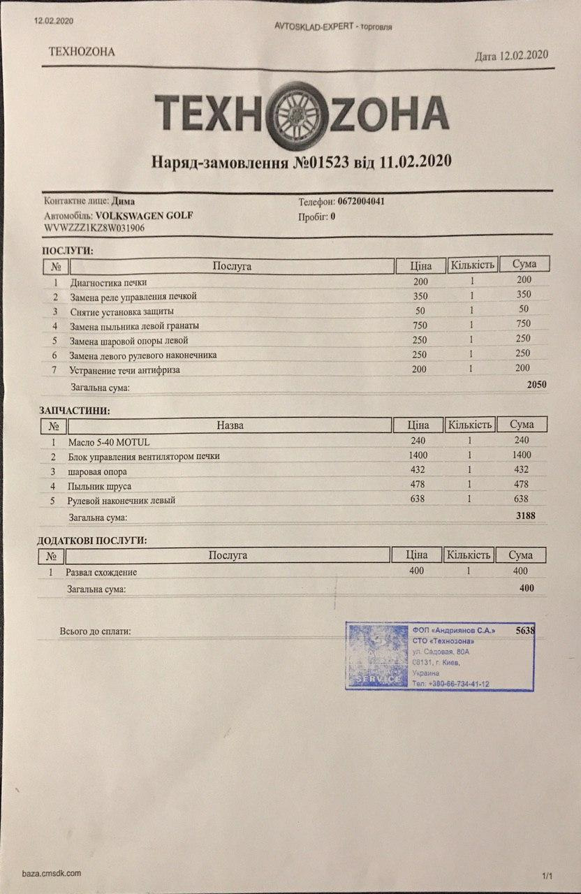 Ходова + позапланова поломка блоку керування печі 1