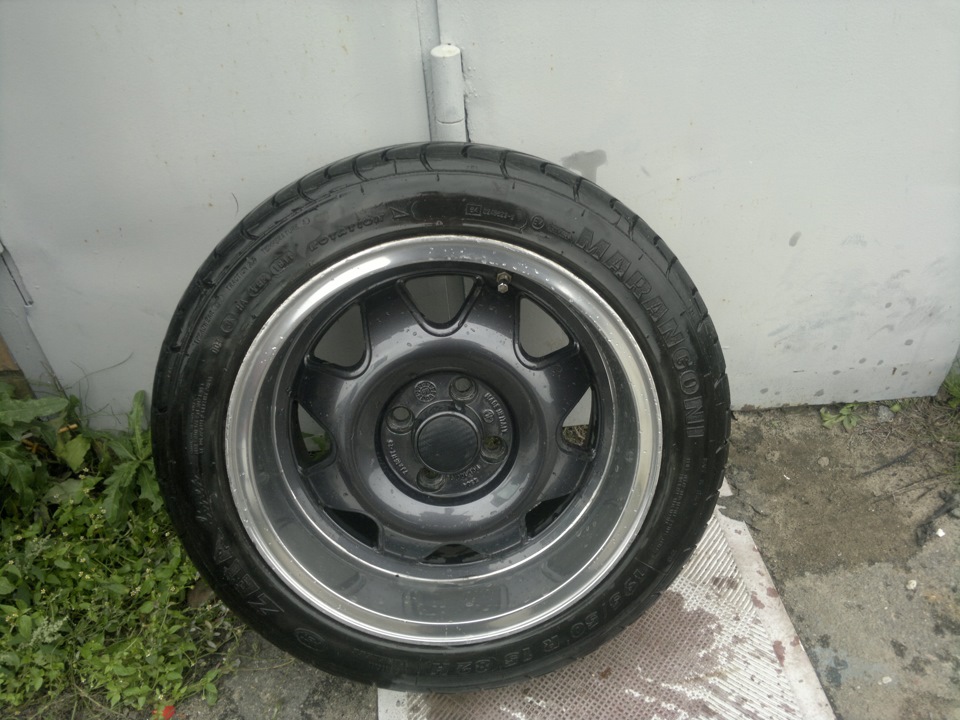 Продам диски MiM Italy 15r 7J 4/100 +резя 195/50 1