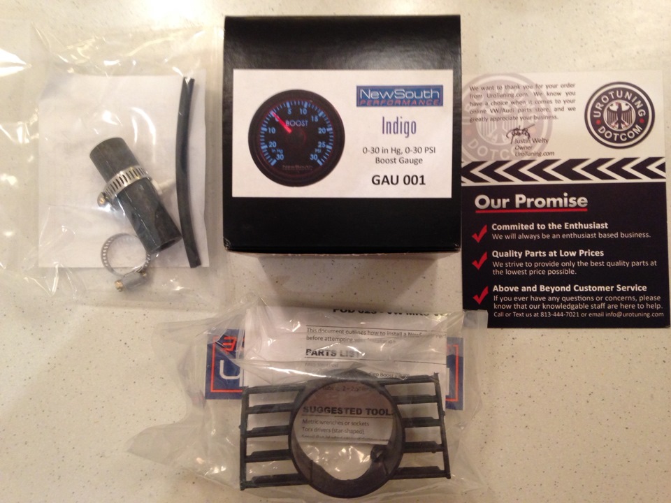 Mk5 Vent Pod, INDIGO Turbo Boost Gauge, 2.0T Install Kit 2