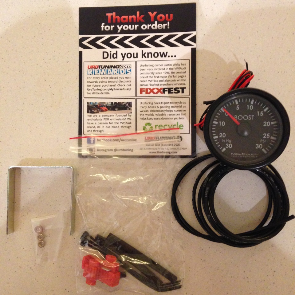 Mk5 Vent Pod, INDIGO Turbo Boost Gauge, 2.0T Install Kit 3