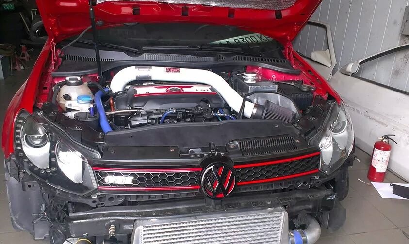 cold air intake injen modifed + methanol fuel tank 1