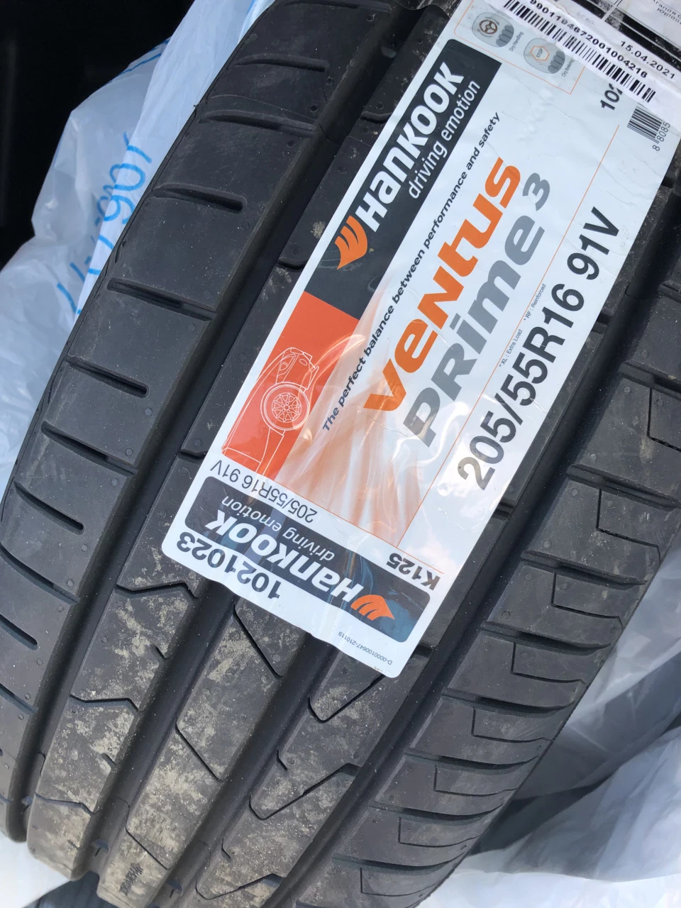 Нова гума Hankook Ventus Prime 3 K125 91V