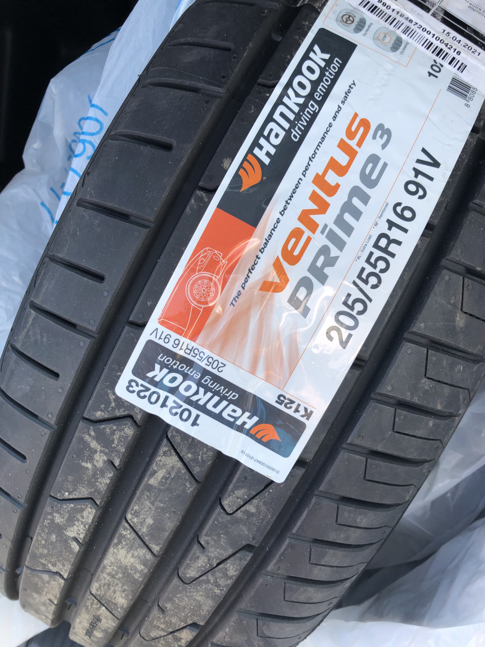Нова гума Hankook Ventus Prime 3 K125 91V 1