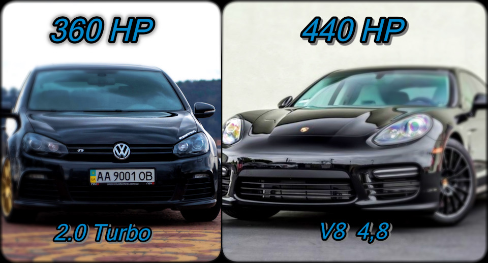 Golf R vs Porsche Panamera GTS 1