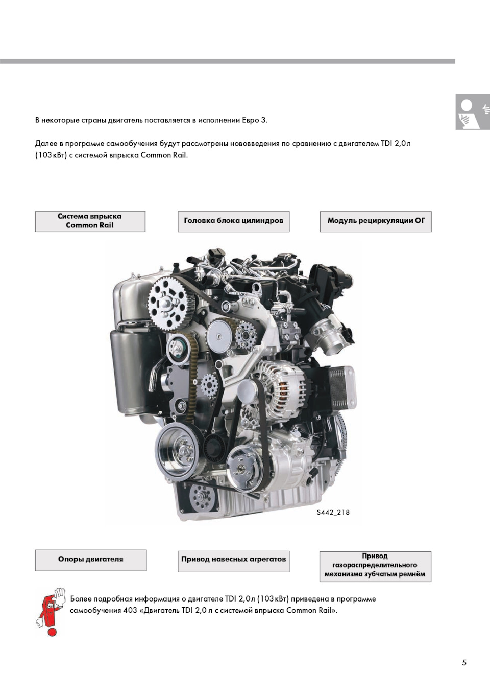 Пристрій та принцип роботи двигуна TDI 1,6л із системою упорскування Common Rail частина 1. 5