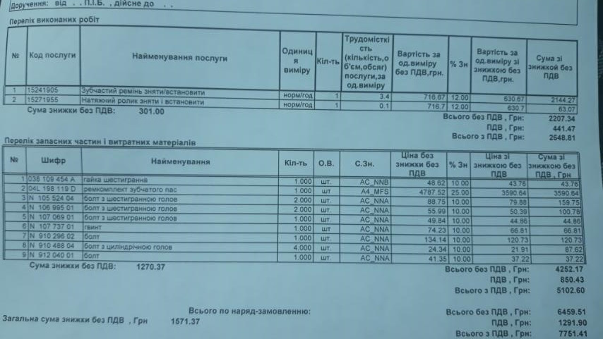 Заміна ременя ГРМ 2