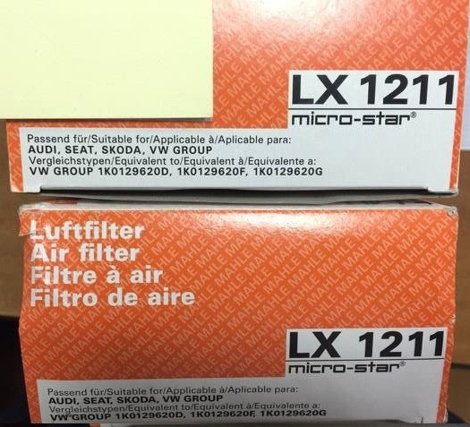 Повітряний фільтр Mahle/Knecht LX1211 і підступи недобросовісних постачальників 2
