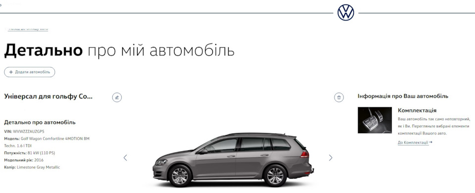 Детальна комплектація авто 2