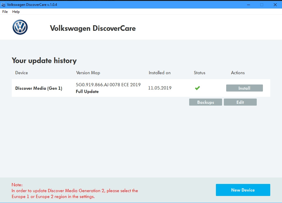 Оновлення штатної навігації VW Discover Media 4