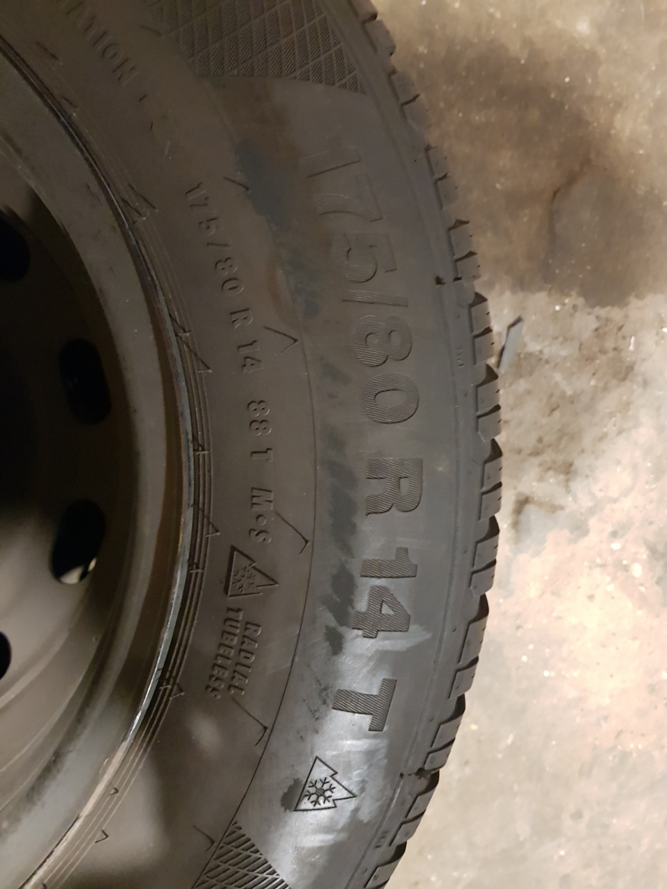 175/80R14 на зиму Golf 4 1.6 ATN 2