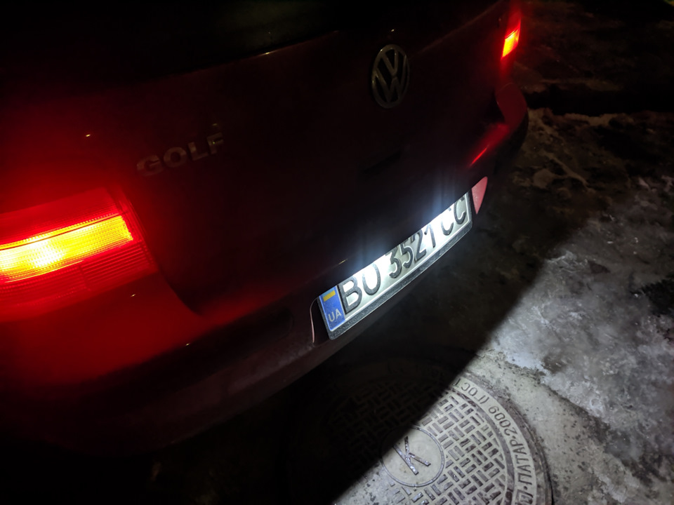Led у підсвітку заднього номера (Volkswagen Golf 4) 1