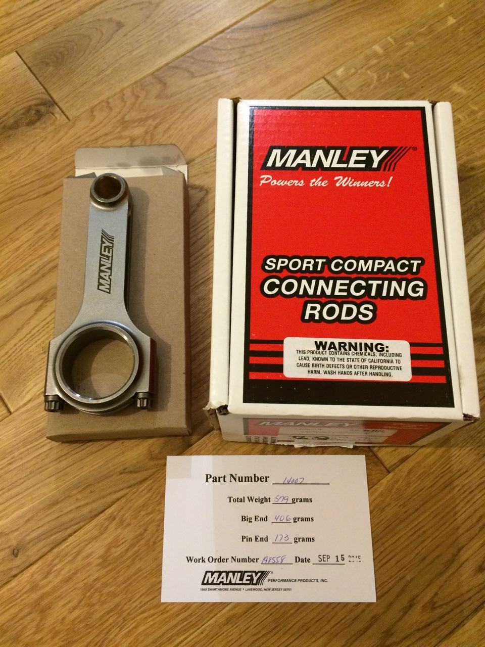New 1.8T #11 - Pistons Wiseco + ConRods Manley + Studs ARP 2