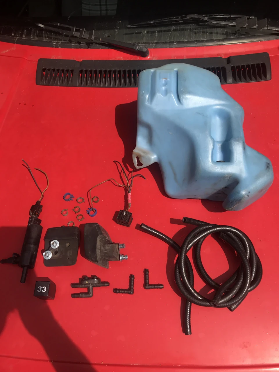 Original headlight washers small bumper Golf/Jetta 2 (Оригінальні омивачі фар вузького бампера Гольф/Джетта 2)