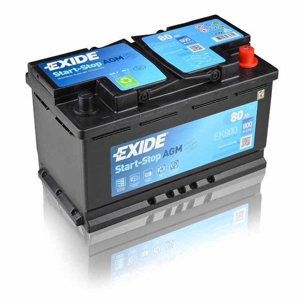 Акумулятор EXIDE 6СТ-80 START-STOP AGM EK800 3