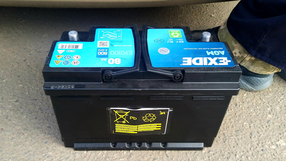 Акумулятор EXIDE 6СТ-80 START-STOP AGM EK800 4