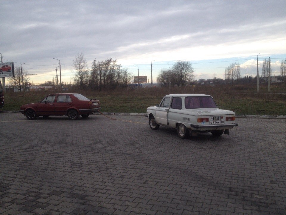 Тяну на тросі Ластівку ЗАЗ 968м 3