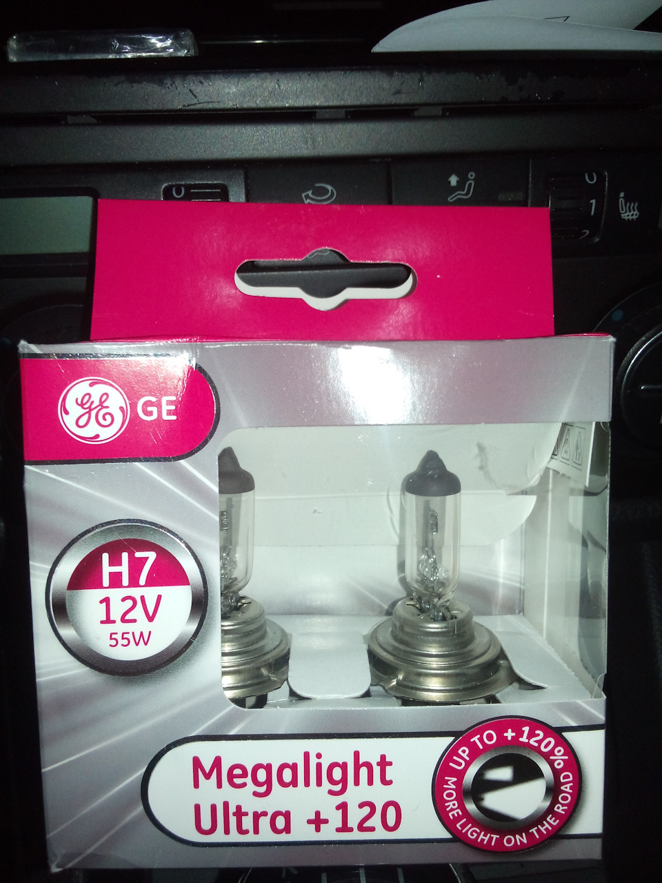 Лампочки General Electric Megalight Ultra Н7 +120% 1
